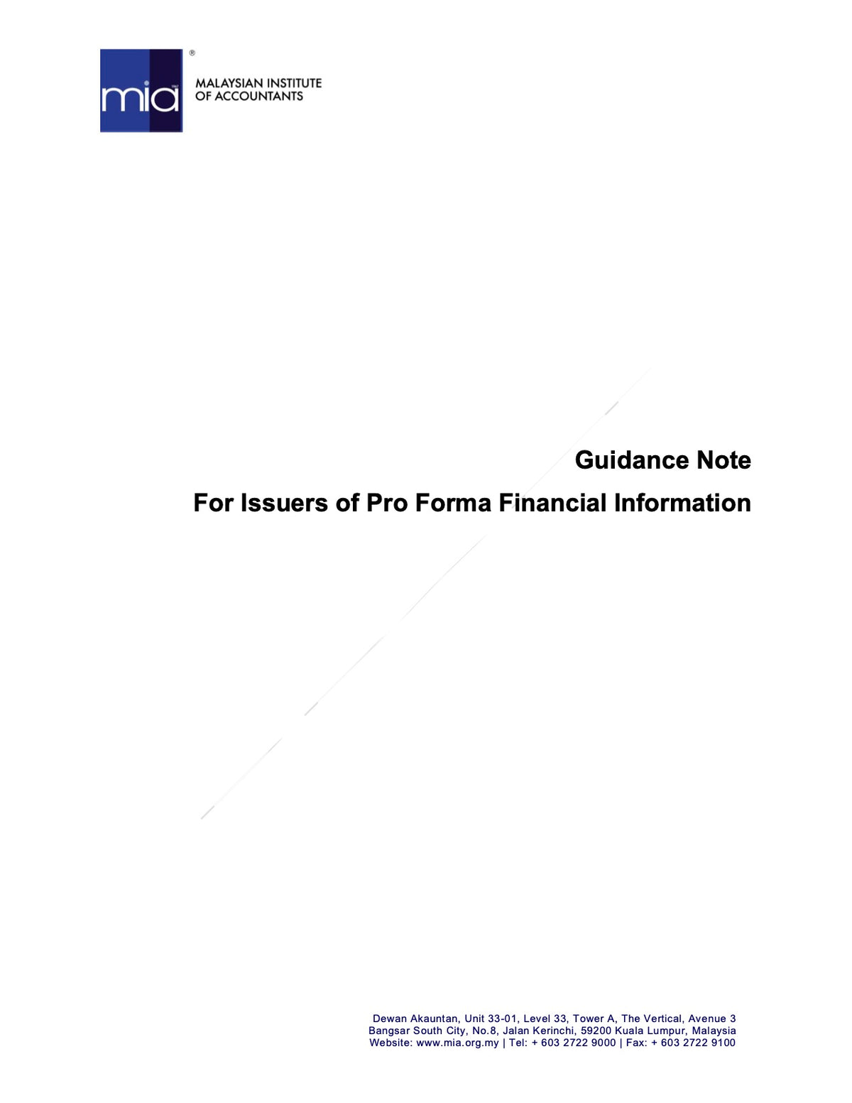 Guidance Note For Issuers of Pro Forma Financial Information (1 Jun 2020)