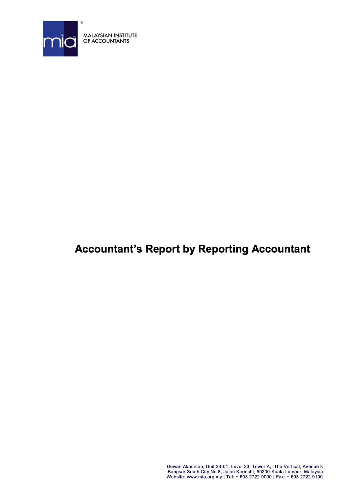 Guidance Note on Accountant’s Report By Reporting Accountant (28 Sep 2016)